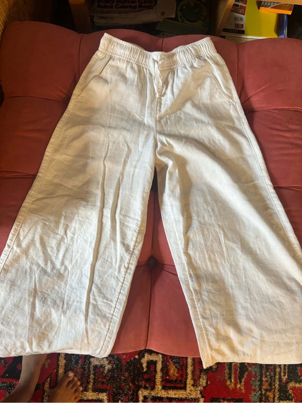 Kids Gap Linen Cotton Pull on Pants